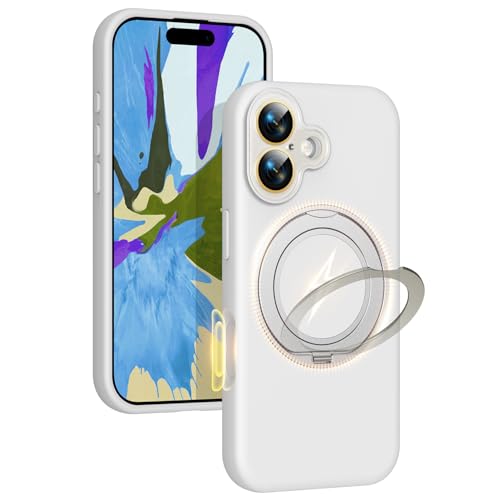 Image of Silicone Case for iPhone 17 with 360 Magnetic Stand Fit for MagSafe