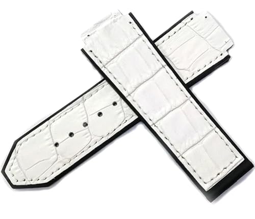 Bracelet montre cuir 25mm pour Hublot KLVN bicolore pour remplacer l'usure