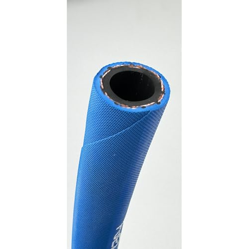 Image of 15FT Fuel Line Hose 5 /16 inch inch, 8mm High Pressure Hose 5AN,2.8Mpa 400PSI for Fuel Systems Engines Tube Hose Blue Multiple Size Options(Attached Hose Clamp)