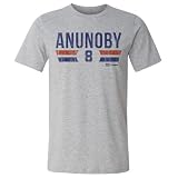 500 LEVEL OG Anunoby New York Knicks Font New York Knicks Shirt (Heather Gray, Large)
