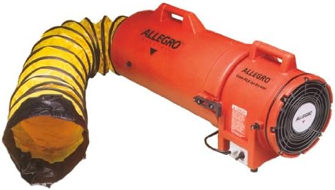 Allegro 9533-15-1 Compact Axial Blower, 115V AC, Polyethylene Housing, 15 Ft. Duct and Canister