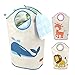 Miracle Baby Cesta de Tela Ropa Sucia,Cesta de Tela Impermeable Plegable.Cestos de lavanderíapara la Colada,Organizador Lavadero para Organizadoras Juguetes Ropa,ballena.42 cm * 70 cm