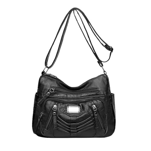 Image of WITERY Crossboby Bag for Women - Soft PU Leather Multi-Pocket Shoulder Bag Handbag with Adjustable Strap