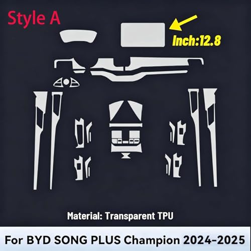 Protector de pantalla TPU para BYD Song Plus 2024 con acabado premium antiarañazos 4