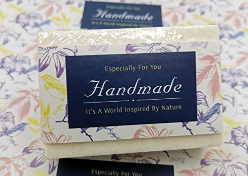 ZZYBIA Wrap Paper Tape for Homemade Soap Bar Handmade Products 20pcs (Horizontal - Pastel Images)