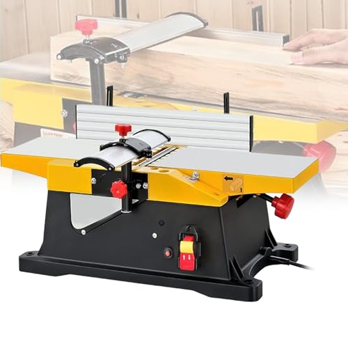 Ostreemaner Cepilladoras De Sobremesa para Trabajar La Madera, Cepillo De Banco para Herramientas Eléctricas Domésticas, Puede Producir Pequeñas Piezas De Muebles para Trabajar La Madera