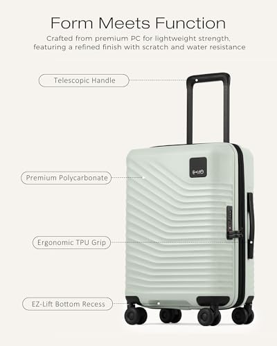Image of Coolife Luggage Carry-On, Lightweight PC Hardside Suitcase, 20-Inch, Black