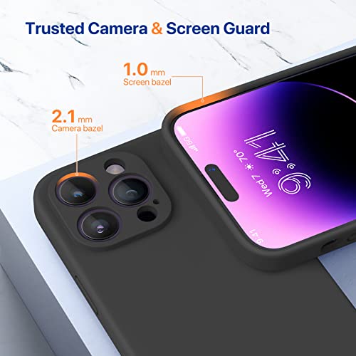 Miracase Designed for iPhone 14 Pro Case, Compatible with Magsafe, 1 Pack Screen Protector, Shockproof Liquid Silicone Rubber Phone Case Cover for 14 Pro 6.1 inch, Black Magnetic - Thumbnail 6