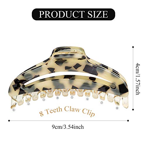 Cobinaan Claw Hair Clips Tortoise Banana Barrettes Celluloid French Design Celluloid Leopard Print Fashion Accessories For Women Girls thumb #5