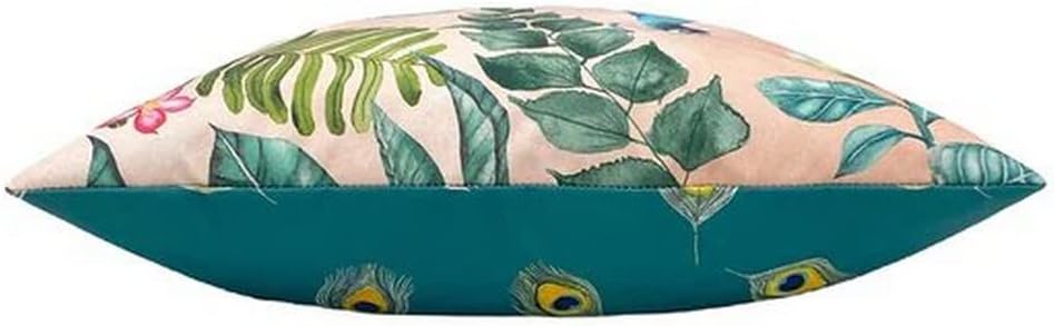 Evans Lichfield Peacock Outdoor Cushion Cover, Polyester, Blush, 43 x 43cm