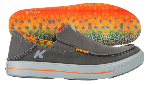 Korkers Men's Fish Moc Brook Trout w/Fixed Kling-On Deck Soles2