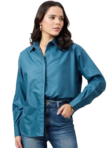 style quotient Women's Solid Oversized Fit Shirts-picture-11