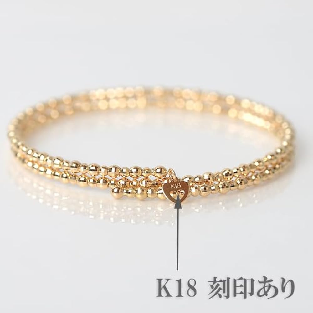 Amazon | ブレスレット レディース k18 イエローゴールド K18YG ミラー