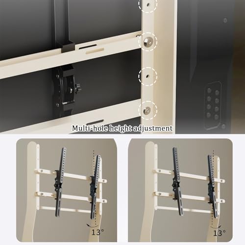 Soporte móvil para TV con ruedas y estantes ajustables miniatura 4