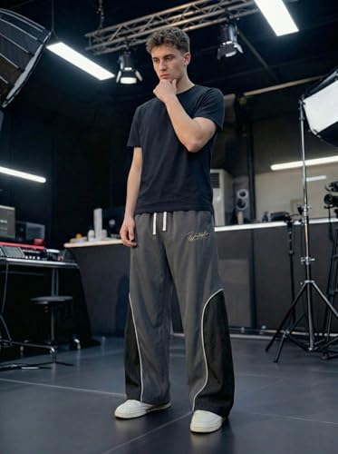 Image of Lymio Track Pant for Men | Stylish Baggy Jogger for Man | Casual Wide Leg Pant | Trendy Streetwear Trackpant for Men (SSM-TP-1-2)