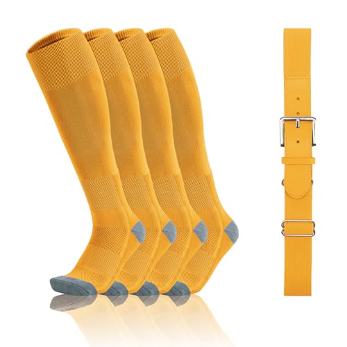 Image of QBK Toddler Baseball Socks And Belt Youth Softball Tee Ball Combo Set