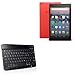 Amazon Fire HD 8 (8th Gen 2018) Keyboard, BoxWave [SlimKeys Bluetooth Keyboard] Portable Keyboard with Integrated Commands for Amazon Fire HD 8 (8th Gen 2018) - Jet Black