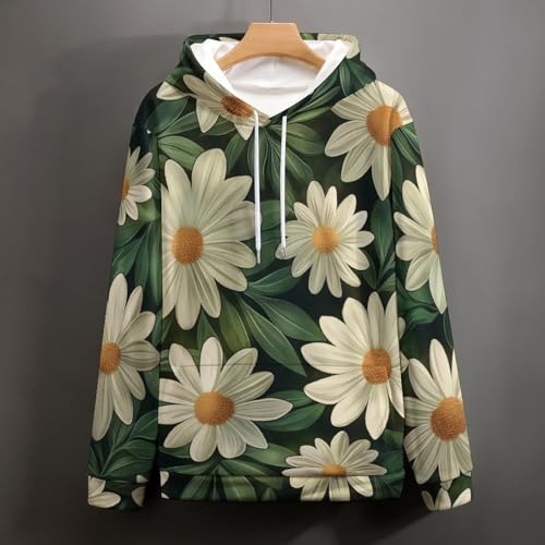 Pullover marguerite blanche coupe confortable pour affronter le froid S - 5