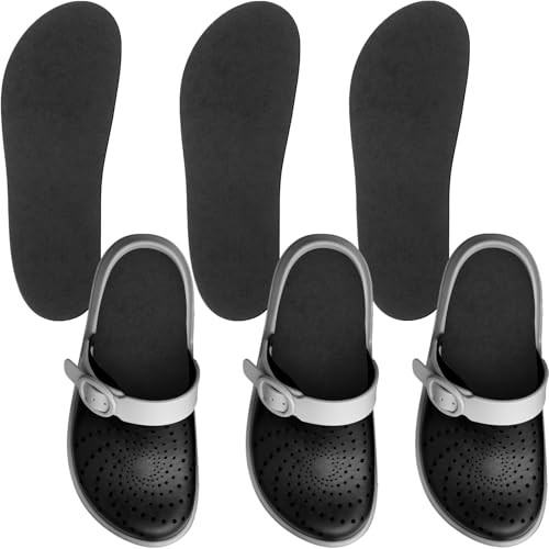 3 pares de plantillas para calzado, lavables, negras