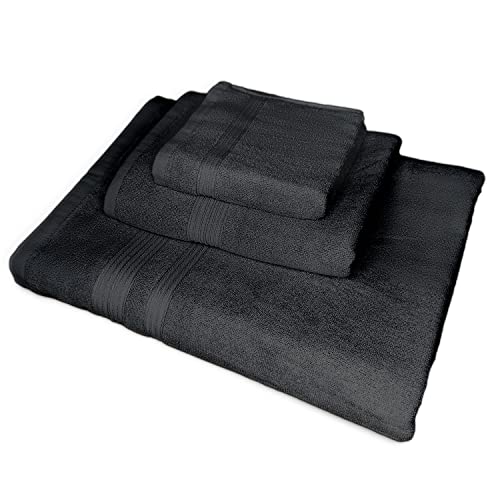 Greenbelt Century Juego De Toallas Fibra De Bambú Calidad De Hotel 600 Gr M2,Muy Suave Y Seca Rápido Negro Greenbelt Century Juego De Toallas Fibra De Bambú Calidad De Hotel 600 Gr M2,Muy Suave Y Seca Rápido Negro