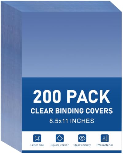 Dynta 200 Pack Binding Covers A4 Clear Report Cover