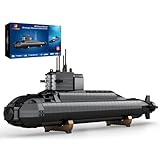 JMBricklayer 61505 Ensemble de Blocs de Construction de sous-Marin Atomique, Blocs de Construction à Pince pour Navire Militaire, kit de modèle de sous-Marin avec Construction réelle