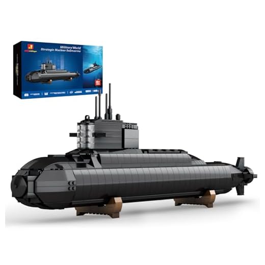 JMBricklayer Atom-U-Boot-Bausätze 61505 – Militär-U-Boot-Spielzeug mit Lichtern, WW2-Geschichte, Sammlerstück, Heimdeko, Schlachtschiff-Bausatz, Armee-Spielzeuggeschenke für Jungen Männer Erwachsene