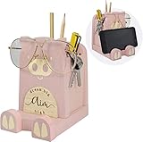 Mehrzweck-Halter für Brillen, Handy, Stift und Schwein, Holz, Schreibwaren, Schreibtischbox,...