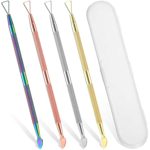 SHENLIU 4-Piece Set of Metal Scratch-Off Label Scraper, Uncover The Surprise Scrapers, Label Scrapers, Multi-Purpose Scraper for Scratch-Off SurpriseTickets Stickers Labels and Films Cover