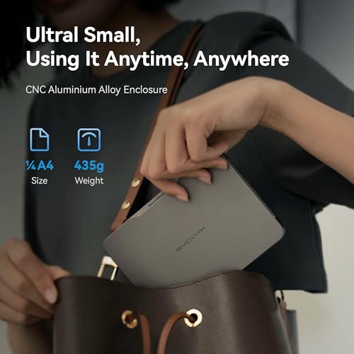Image of Khadas Mind 1 Mini PC, Intel Core i7-1360P 5.0GHz Micro Desktop Computer with 5.55Wh Standby Battery, 32GB LPDDR5, 1TB PCIe 4.0 SSD, WiFi 6E, BT5.3, Portable Computer for Business Home Office