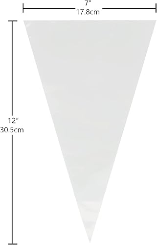 Miniatura 3 de Keenpioneer Piping Bag - Bolsa desechable para decoración de tartas, 100 unidades, 12 pulgadas, transparente
