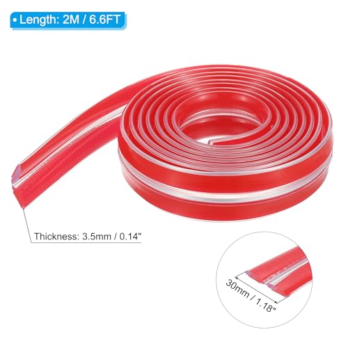 Image of PATIKIL Edge Protector Strip, 1.18IN x 6.6FT Children Proofing Silicone Soft Clear Corner Protectors Pre-Taped Strong Adhesive for Cabinets Tables Drawers