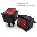 JD03-A1 4-Pin DPST Rocker Switch, 2 Pack, 30A 125V/250VAC Heavy Duty ON Off Power Switch, T85 Rated for Welding Machines, Inverters, Industrial Equipment