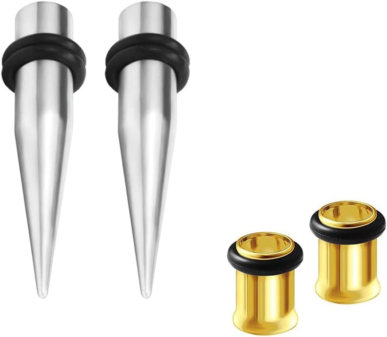 316L Steel Tapers and Tunnels Gauges Plugs Expander Piercing Jewelry 1G 7/16 1/2 9/16 5/8 00G-14G