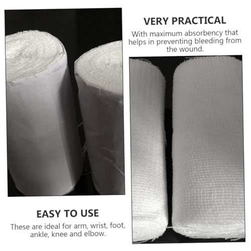 Vaguelly 10 piezas Rollo de gasa para primeros auxilios 8x600cm Venda desechable para cuidado de heridas de emergencia y entrenamiento deportivo miniatura 5