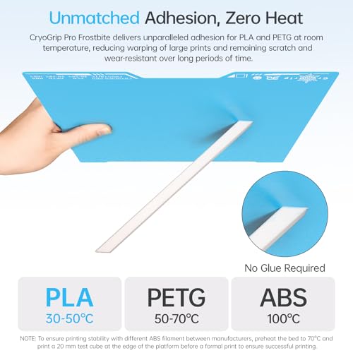 Image of BIQU Cryogrip Pro Frostbite Cold Build Plate Compatible with Bambu-Lab H2C 3D Printer 355x346MM Double-Sided Upgrade Room Temperature Print Removable Surface Platform
