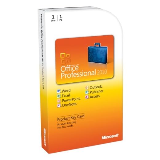 Office Professional 2010 Product Key Card