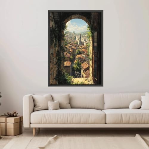 Arche rustique tableau toile pour habiller un grand mur nu - 2
