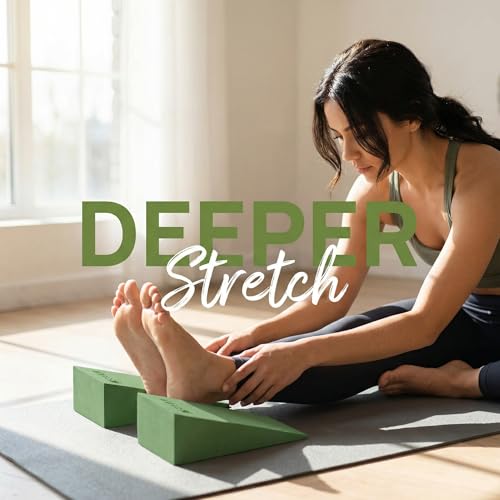 2 Pieces Yoga Foam Wedge, EVA Wedge Block, Heel Stretcher Back Support, Slant Board Calf Stretcher - Image 5