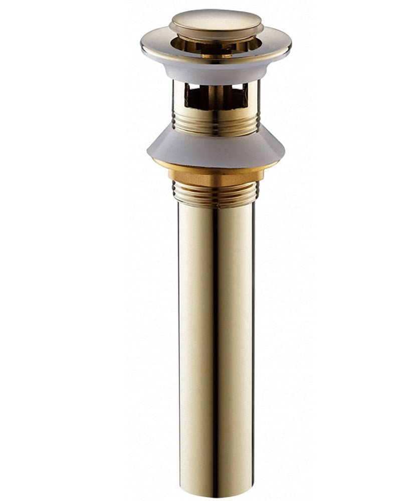 Tapon Fregadero 700 Tocador de desagüe de fregadero de vanidad de baño de 700, oro pulido, latón macizo, emergente de empuje y sello, flip-top, con/sin desbordamiento Desague Fregadero