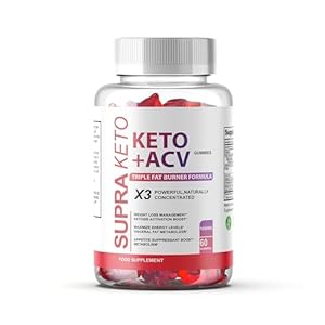 Supra Keto + ACV Gummies, Supports Healthy Weight Loss, Supra Keto UK, 60 Gummies, All Natural Ingedients, 1 Month Supply 1000MG Formula/Supplement Heaven