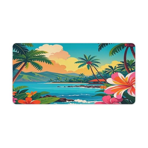 Hello Hawaii Desk Pad Large Office Desk Mat 30x60 cm miniatura 1