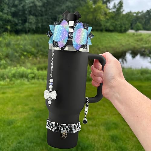 Hpebl 9PCS Accessories for Stanley Cup 30 40oz Tumbler Accessories, Black - image 4