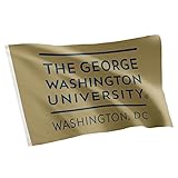 Desert Cactus The George Washington University TGWU Flag - 3 x 5 Feet Colonials Banner, Indoor/Outdoor Durable Fabric, 100% Polyester Design (Style 4)