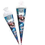 passend zu den Schultüten / Geschenktüten ___ gibt es noch kleine 10 cm Tüten als Deko zum Dranhängen, Namenschilder, Tischdeko, Schultüten mit Stiel für Blumengestecke, Streumotiven, Girlanden und Partyartikel