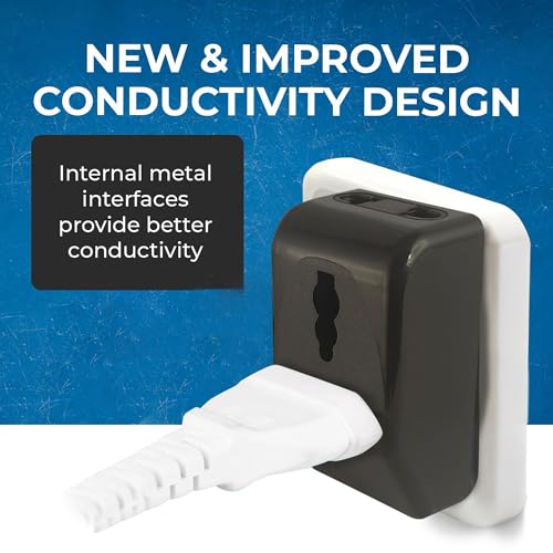 Image of MX 3 Pin Multi Plug Socket Travel Adapter Universal Socket 3 in 1 Plug Extension Socket Travel Power Plug Adapter with Dual Inputs for Laptop, Phone, PC Pack of 2