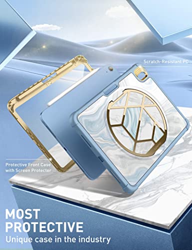 I-Blason Cosmo Series For Ipad 10Th Generation Case (2022), Ipad 10.9 Inch Case With Screen Protector/Pencil Holder/Kickstand, Full Body Protective Ipad Case With Matte Hard Back (Coast Blue) #TOP4