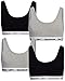 Produktbild Reebok Bralette für Mädchen, Baumwolle, Stretch, Spandex, 4 Stück, Grau / Schwarz, Größe L