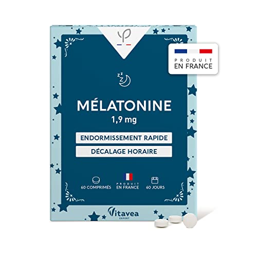 Yves Ponroy - Mélatonine 1,9 mg - Orodispersible - Complément Alimentaire Sommeil Adulte - Troubles du Sommeil - Décalage Horaire, Jet Lag - 60 comprimés - Cure de 1 mois - Fabriqué en France Cover