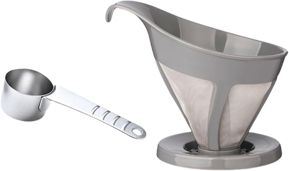 Stainless Steel Coffee Filter Set with HLB18 Spoon Coffee Machine Accessories Coffee Dripper Drip Coffee Funnel